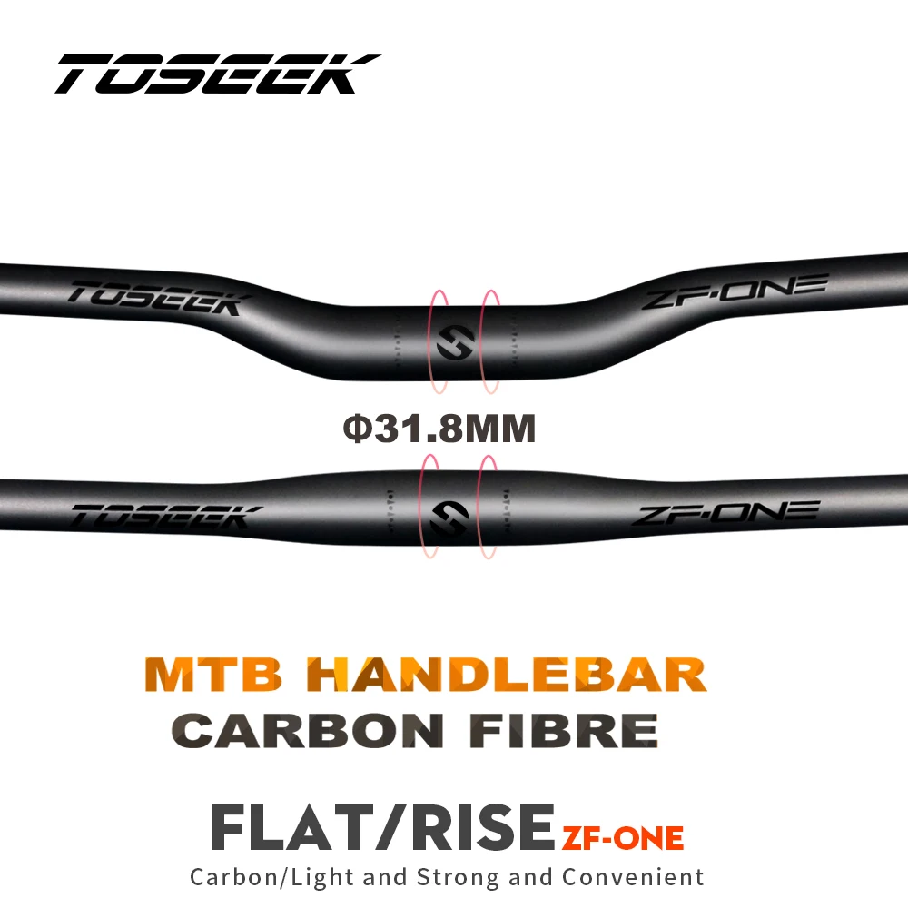 TOSEEK ZF-ONE Mtb 탄소 핸들 바 자전거 핸들 바 31.8*580-720/..