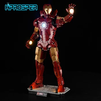 HPROSPER Illuminazione a LED 5V (senza modello) per Lego 76344 Super Heroes Marvel Iron Man Mark 3 Edizione da collezione con scatola per batterie