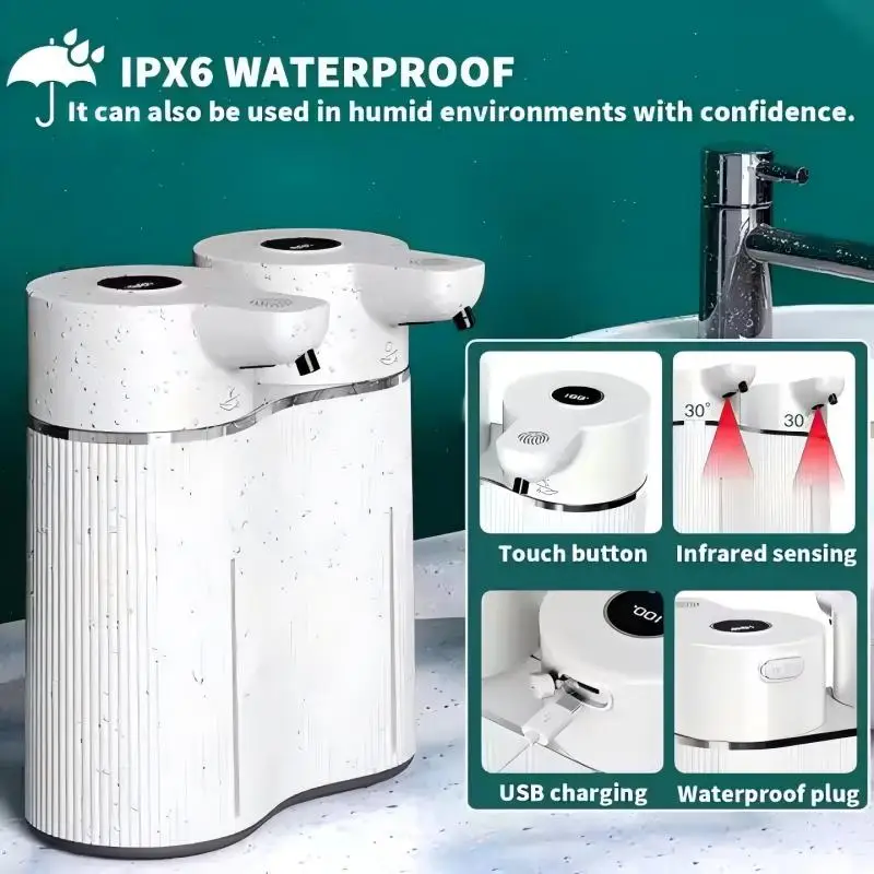 Distributeur de Gel Hydroalcoolique Automatique 800ml - Capteur Infrarouge Sans Contact