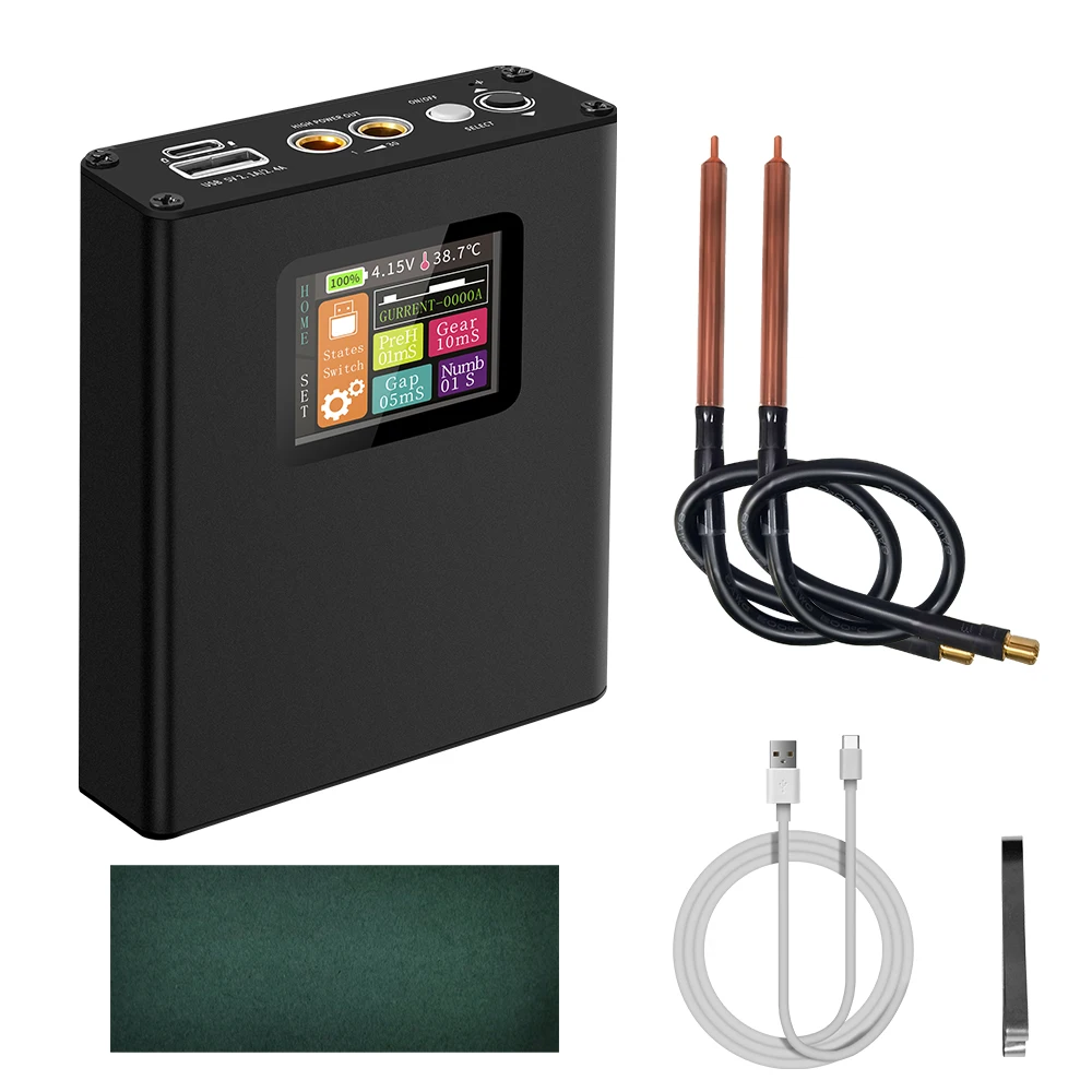 

Digital Display Spot Welder 0.1-0.25mm Handheld Spot Welder Nickel Welding Machine Set Kit for Battery Plate Spot Welding