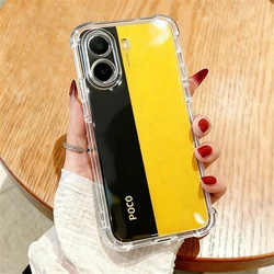 Transparent Glossy Shockproof Silicone Phone Case - Poco C40