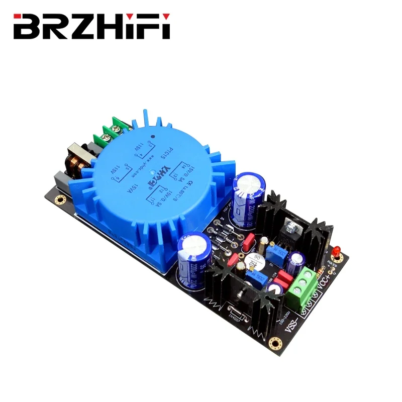 

BRZHIFI LM317 / LM337 Transformer Output Adjustable Regulated Voltage Circuit Board Kit Can Fit Talema Ring Transformer EMI