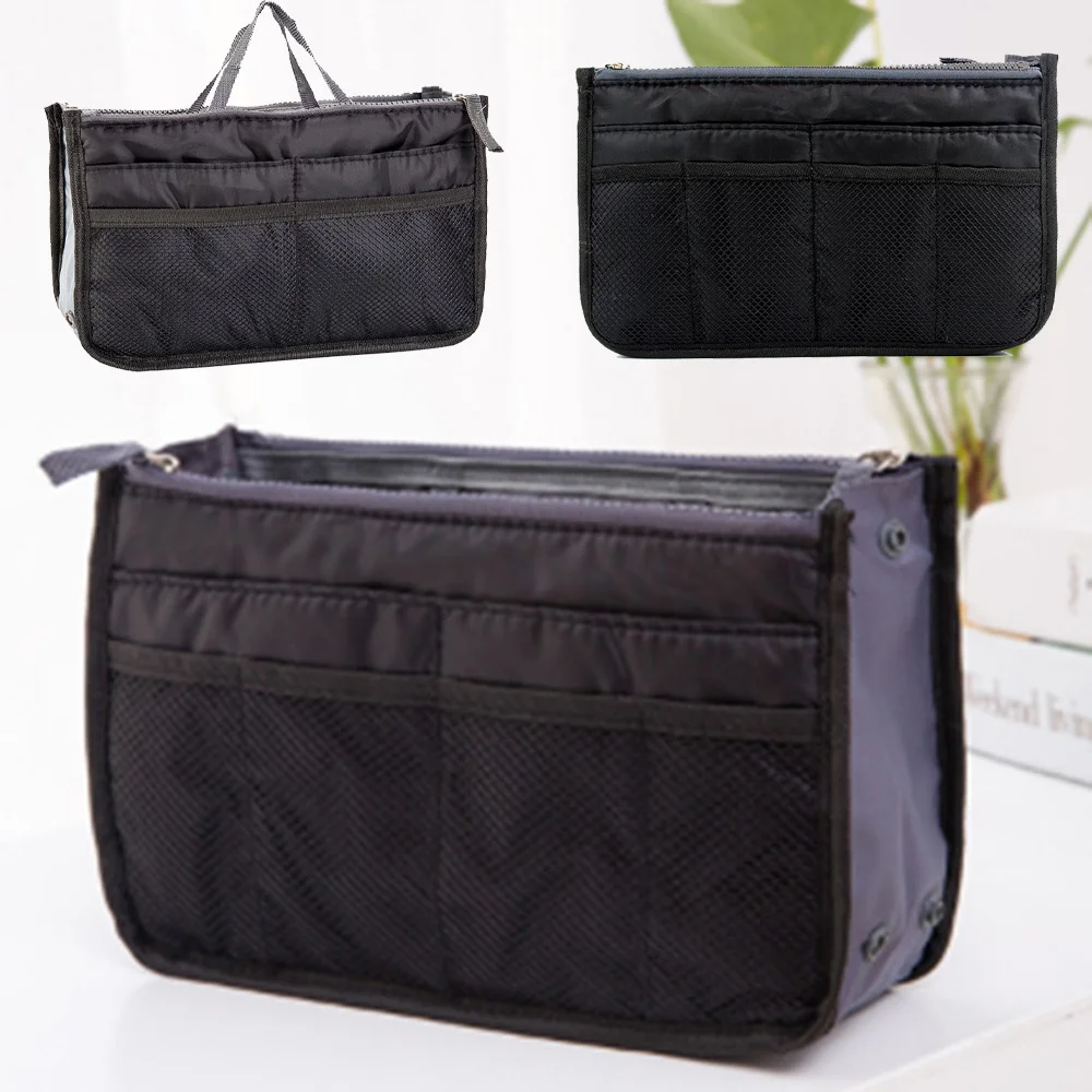 Organizer Insert Bag Folding Storage Bags Handbag Travel Insert Felt Organizer Purse 2022 Fashion Tote Cosmetic Bags Bathroom