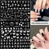 Love Heart Butterfly  Nail Art Stamping Plates Drawing Template bow Geometric Stripe Line 3D Image Stencil Mold Printing Tools 1