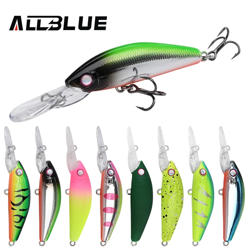 ALLBLUE NightFog Sinking Minnow Fishing Lure - Long Casting Artificial Bait for Freshwater Rockfishing