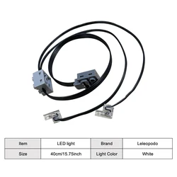 Enhanced Building Block Steering Servo & Motor Kit with Lithium Battery and 2.4G Remote Control Receiver (Led light)
