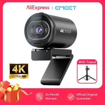 4K Webcam EMEET S600 SmartCam With Tripod USB Camera for Computer/Laptop Autofocus Sony Sensor 60FPS@1080P Streaming Web Camera 1