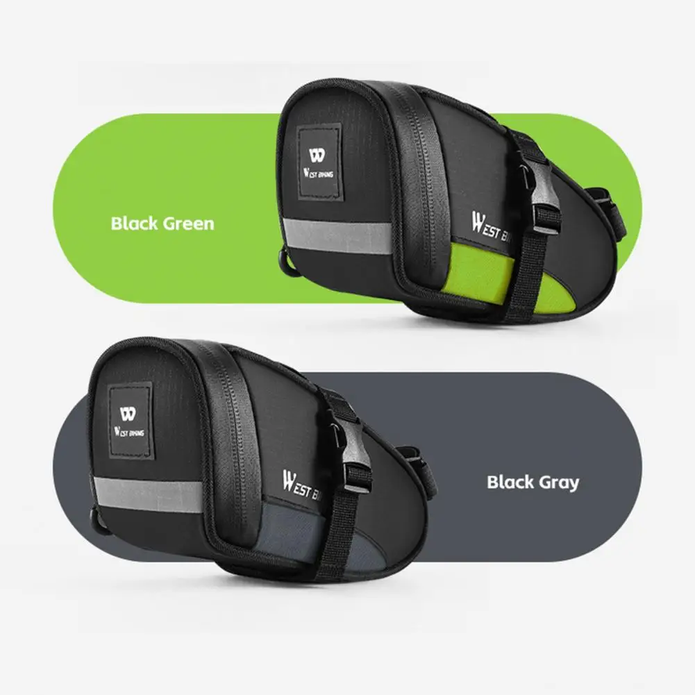 

Bike Saddle Bag Waterproof Reflective Bicycle Seatpost Storage Bag with Capacity Zipper Closure for Cycling Essentials Bicycle