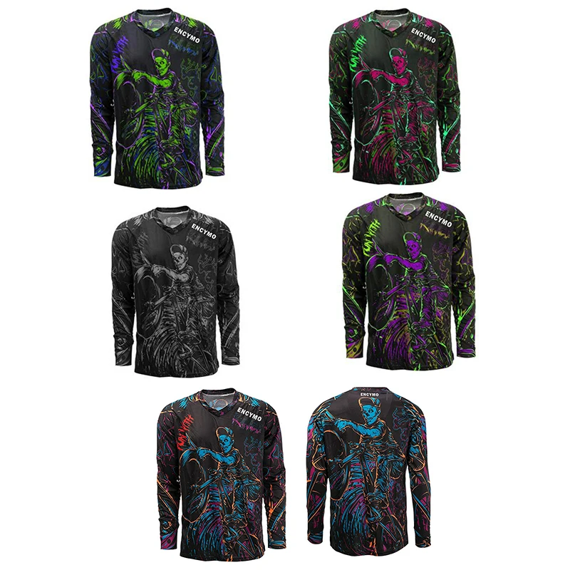 Engymo Motocross Jersey Bicicletta Bmx Mountain Downhill Bike Manica Lunga Enduro Racing Shirts Maglie Da Ciclismo