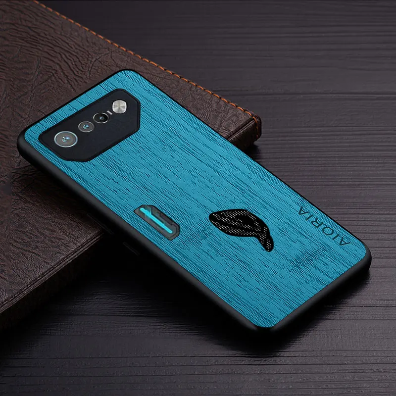 Luxury Bamboo Wood Pattern Leather Phone Cover - Premium Case