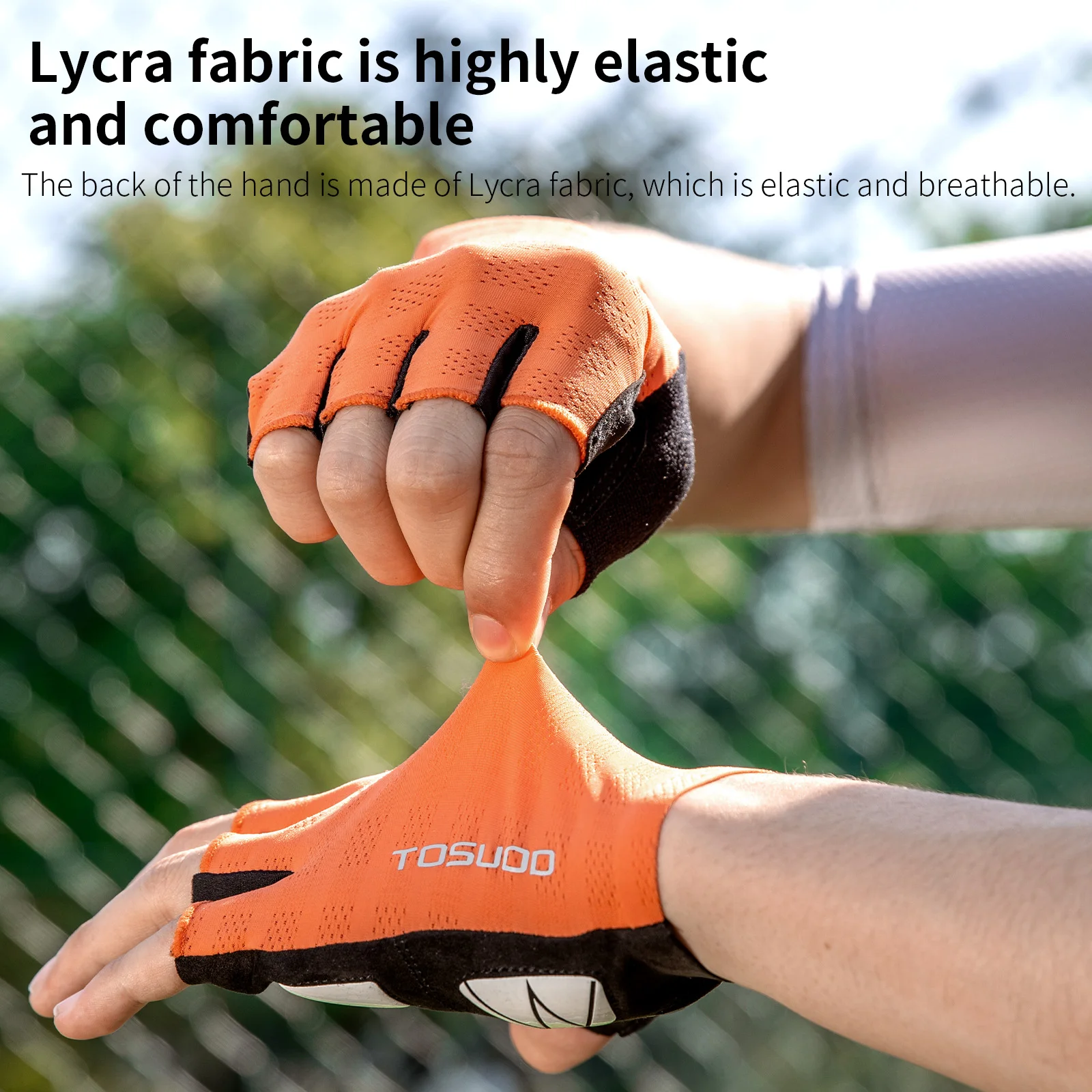 TOSUOD SDS65468-06 Bike Gloves Summer Half Finger Breathable - Image 4