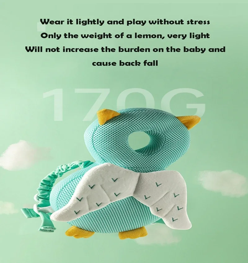 Baby Head Pillow Backpack Baby Walk Anti-fall Head Pillow Baby Toddler Head Protection Pad Breathable Anti-collision Artifact 5