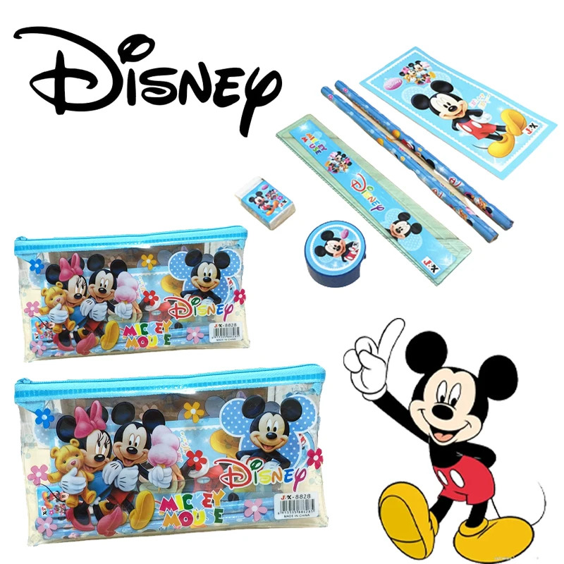 Mickey Children's Pencils Gift Pencil Sharpener Eraser Ruler Disney Children's Aliexpress