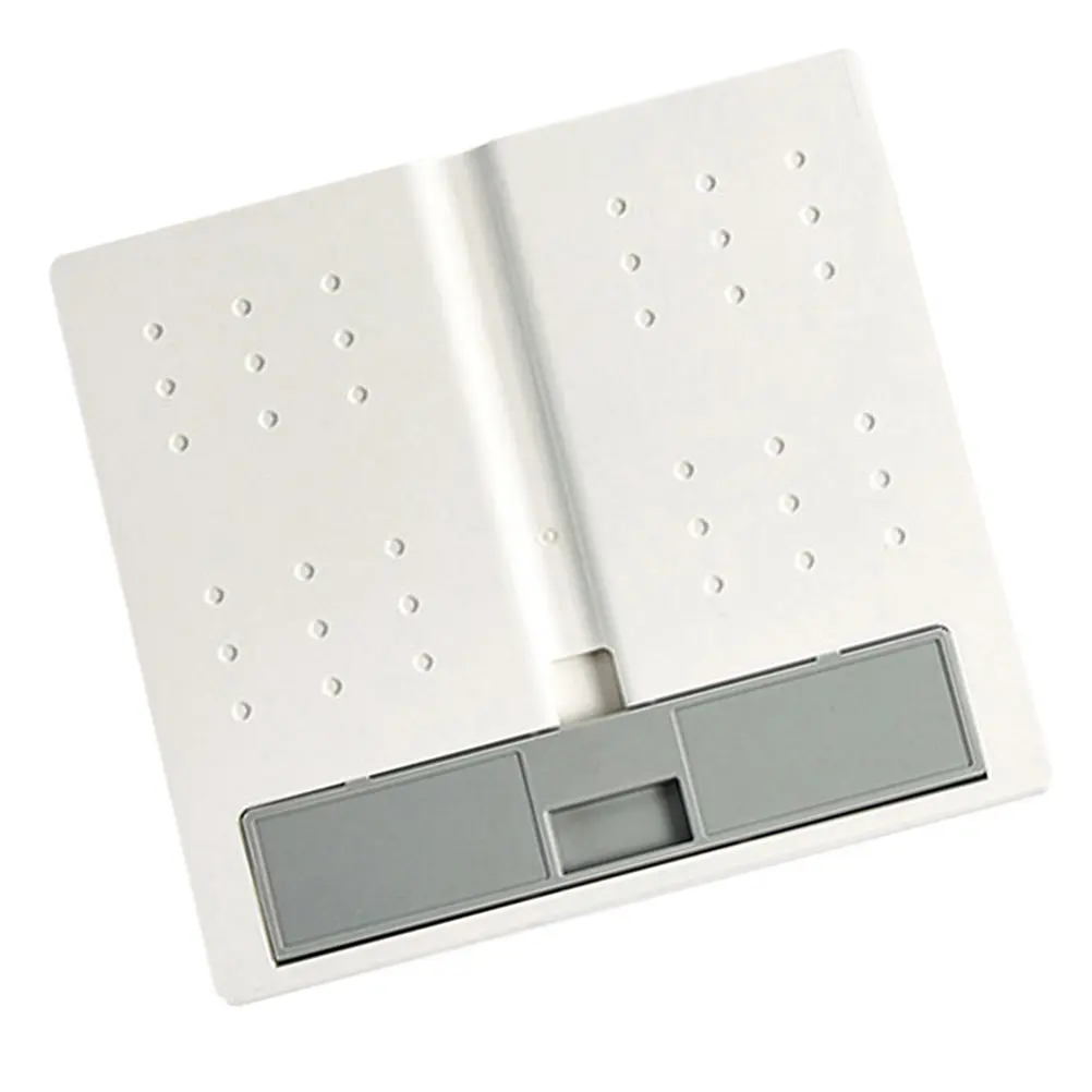 조절 가능한 접이식 독서대 (책, 노트북, 휴대폰, 레시피, 악보용) 흰색 다각도 데스크탑 북 홀더 가정용