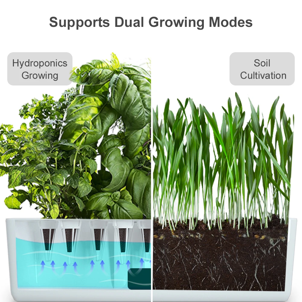 automatic hydroponics growing system with led grow lights