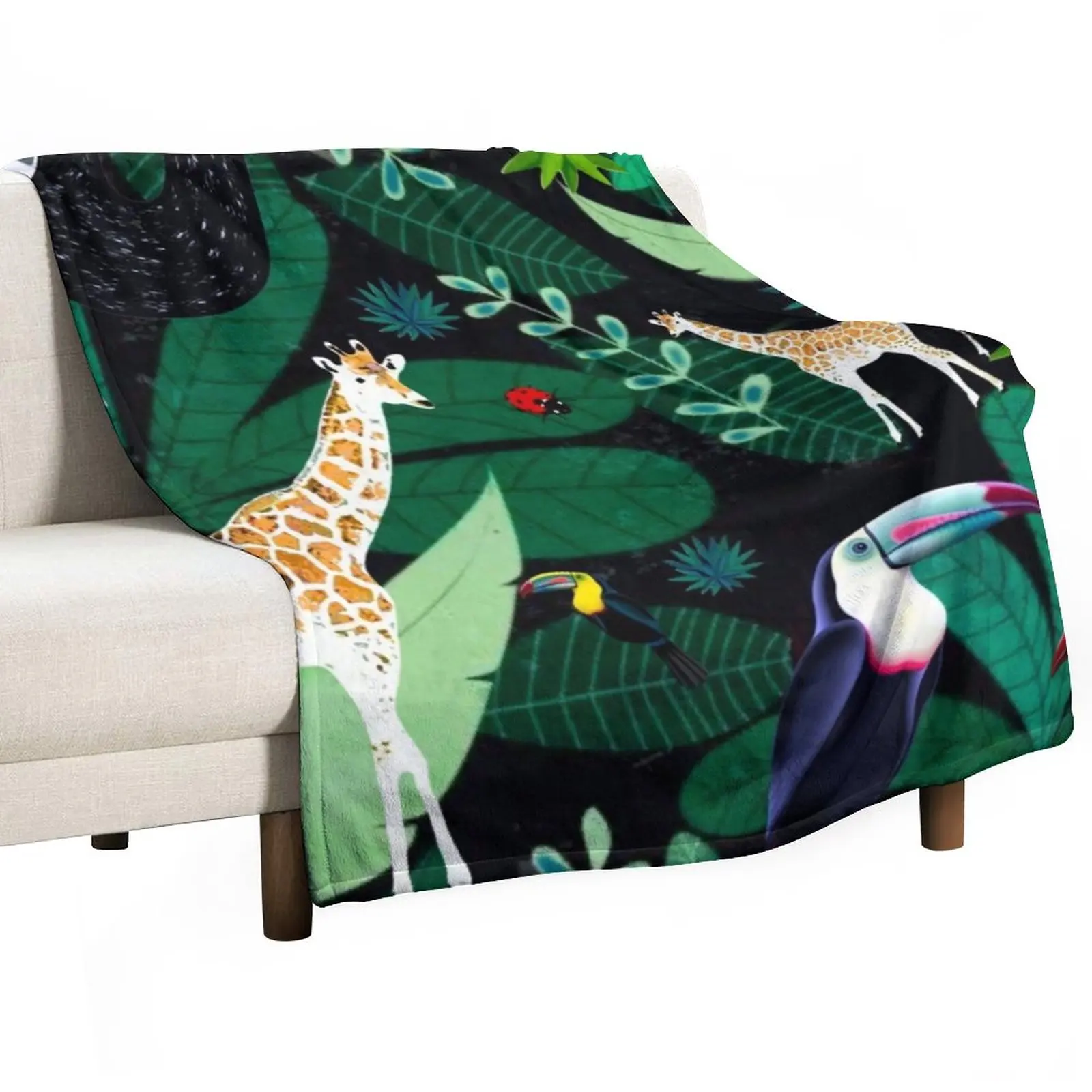 

Animal Jungle Pattern Throw Blanket Sofas Furry Blankets For Sofa Thin