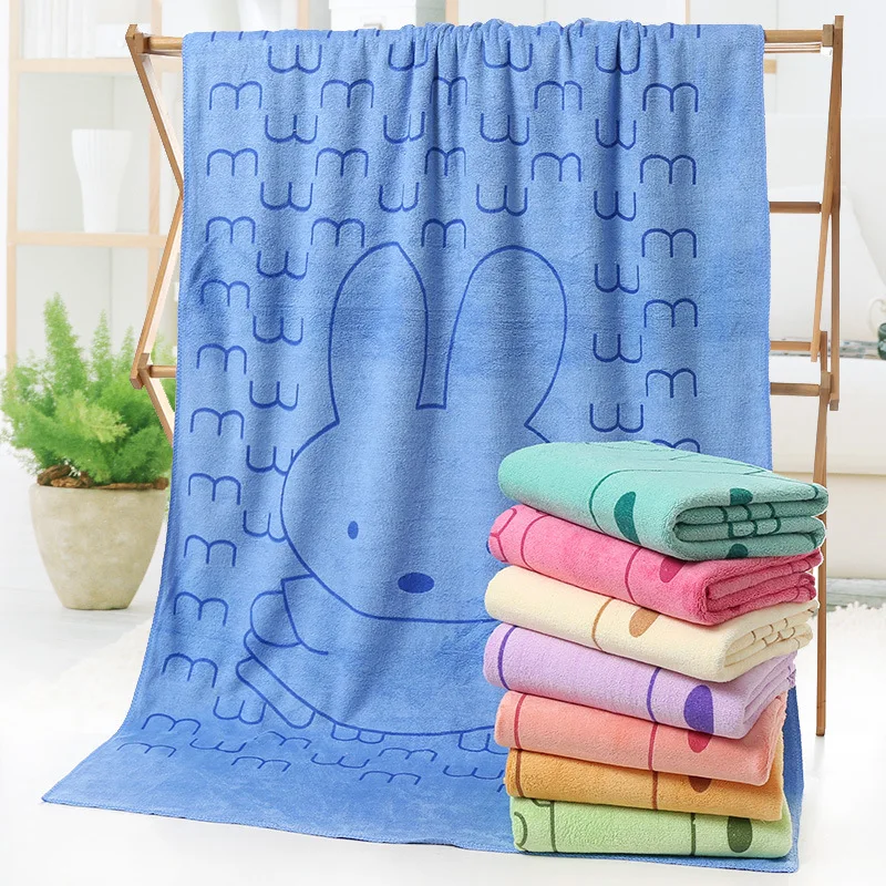 

Cartoon print Baby Towel Cute superfine fiber Kid Bath Towels Children Kitchen Bathroom Wipe Wash Cloth gift 50*100 CM