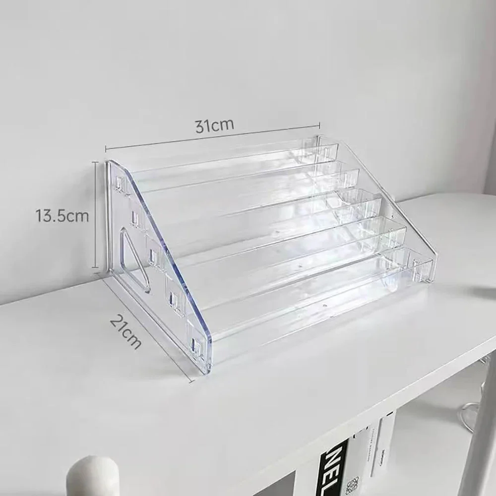 Transparent Storage Box Eyeshadow Disc Nail Polish Air Cushion Display Rack Girls Bedroom Dresser Cosmetics Shelf 5