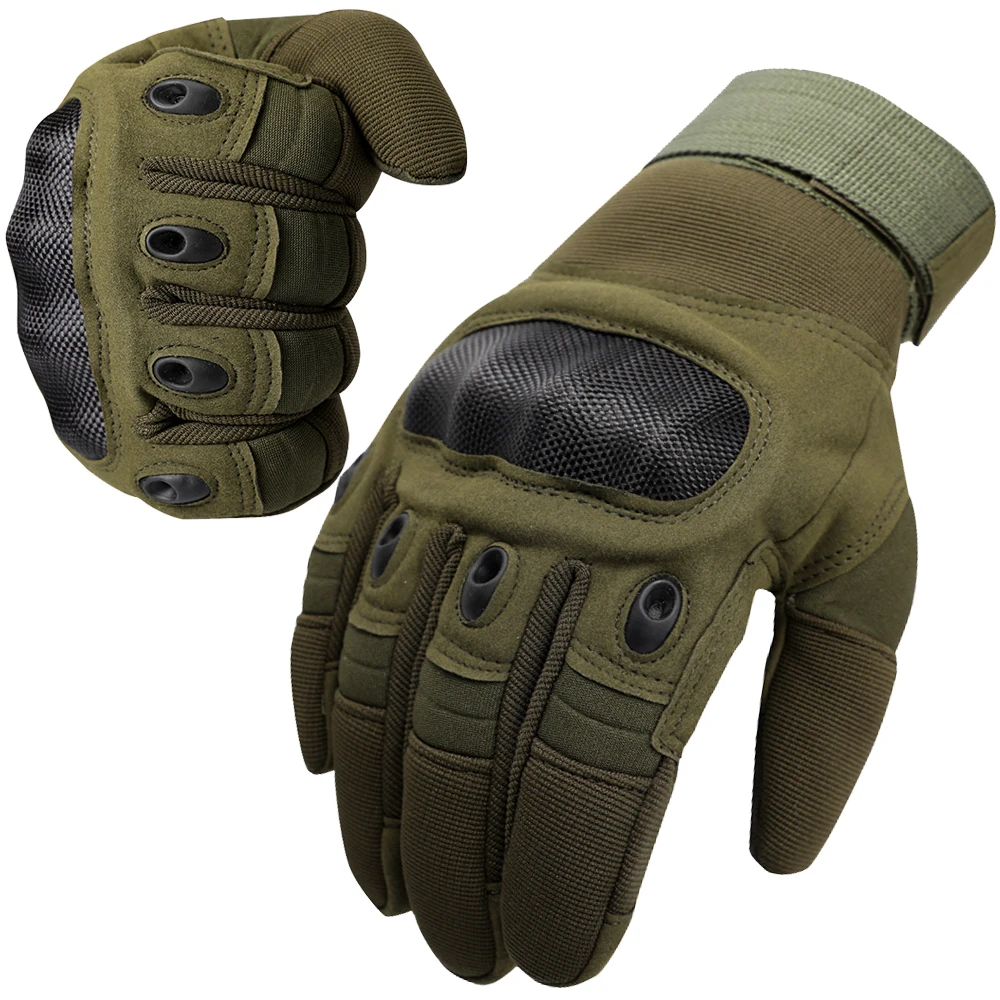 Super Fiber Men's Tactical Gloves Protection Shell Men Women Riding Hard Knuckle Full Finger Touch Screen Motorcycle Gloves 3