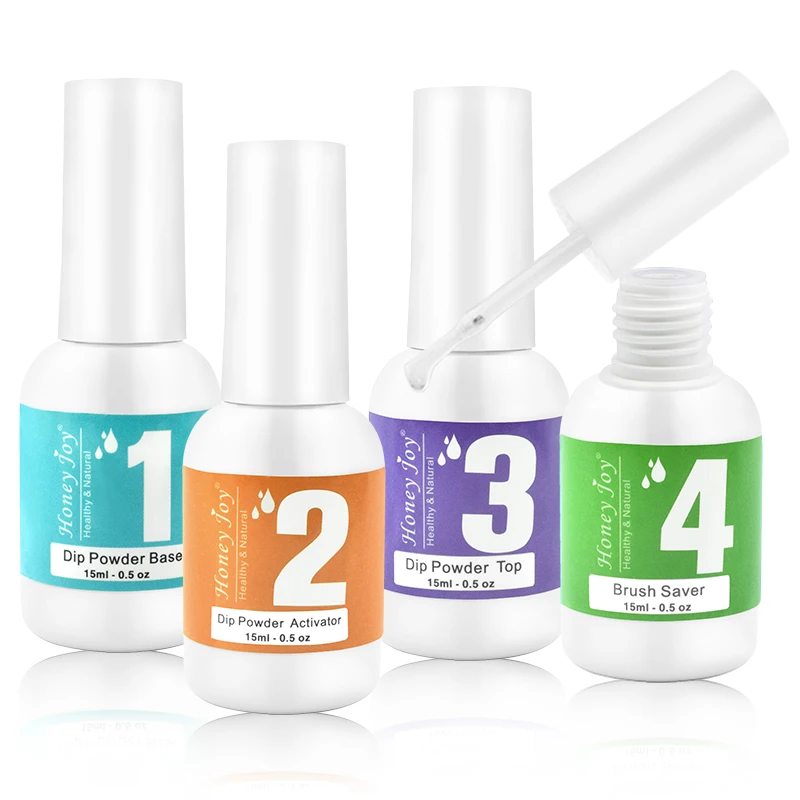 15ml Gel Base Top Activator Brush Saver For Dipping Powder No Lamp Cure