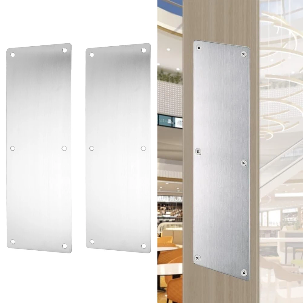 Description Picture 3 of itemDoor Push Plate Kick Plate Interior Or Exterior Stainless Steel Door Protection Stainless Steel Fire Door Sliding Plate