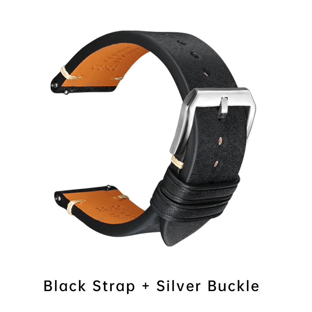 Premium Full Grain Leather Watch Strap with Quick Release