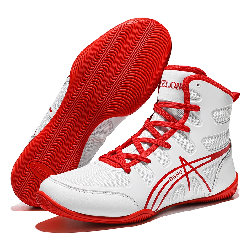 Wrestling shoes Fighting Free fighting shoes Long boots Men's and women's high top sneakers Professional fighting boxing