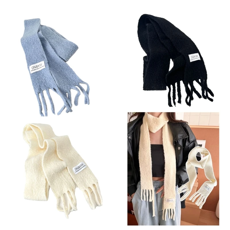 

Women Y2k Girls Cloth Decals Scarf Winter Scarf Lady Shopping Taking Photo Scarf