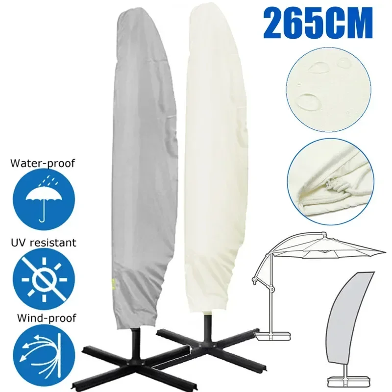 Waterproof Oxford Cloth Outdoor Banana Umbrella Cover Shade Garden Weatherproof Patio Cantilever Parasol Rain Cover Accessories