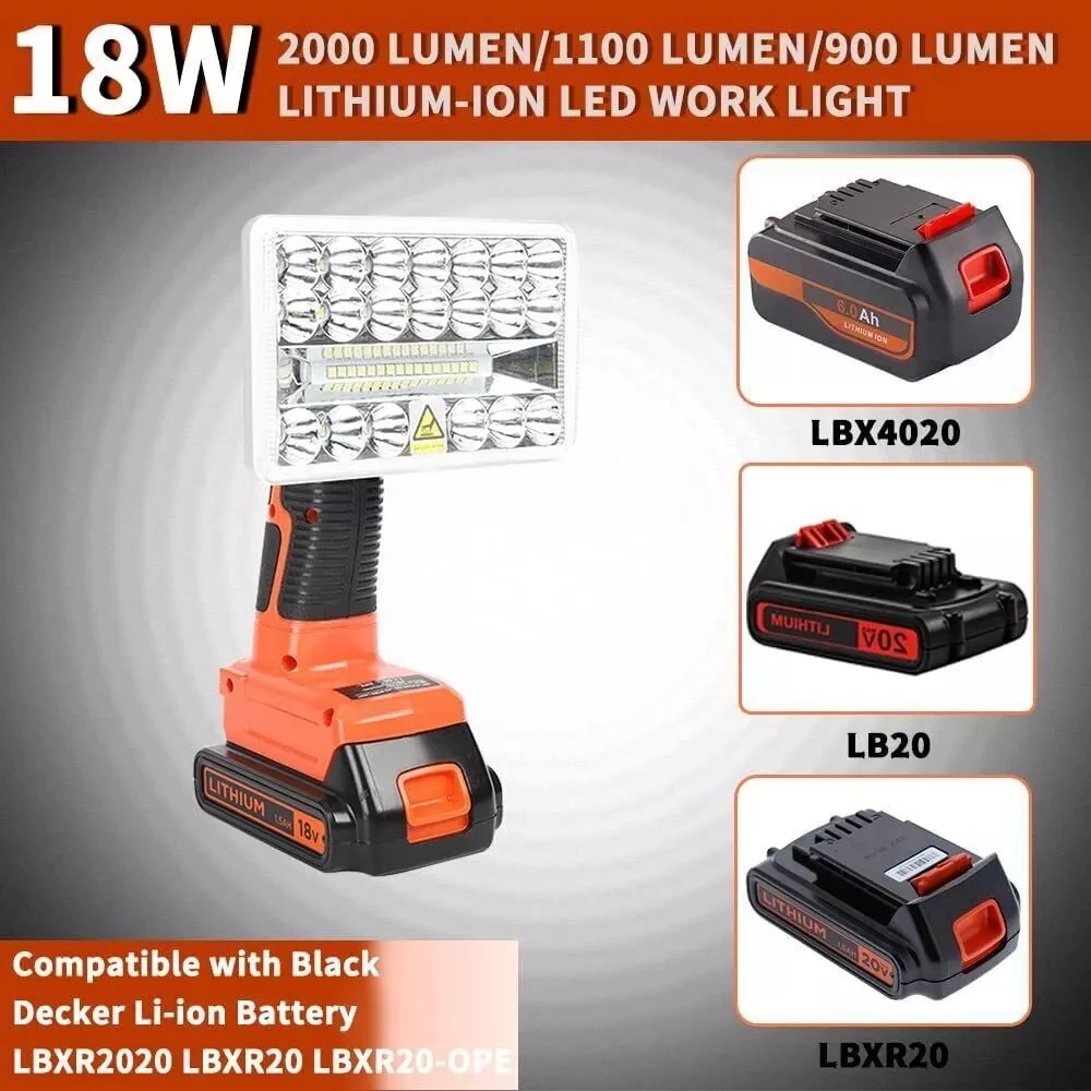 ブラックアンドデッカー 18V(20V MAX) LEDワークライト BDCF20電池別売 ブラックアンドデッカー 18V(20V MAX) LEDワークライト BDCF20電池別売
