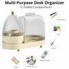 Rotating Clear Makeup Organizer with Lid,Large Capacity Cosmetic Display Case,Bathroom Countertop or Dresser 3