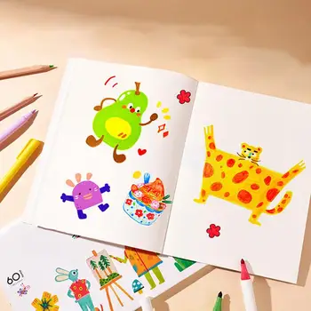 Sketchbook For Drawing Double-Sided Kids Drawing Paper Graffiti Book Kids Drawing Book Lightweight Drawing Notebook For Children 1
