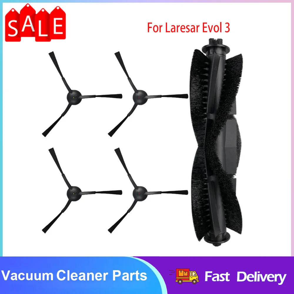 

For Laresar Evol 3 Robot Vacuum Cleaner Spare Parts Roller Brush Side Brushes Accessories Household Sweeper Cleaning Brush Set