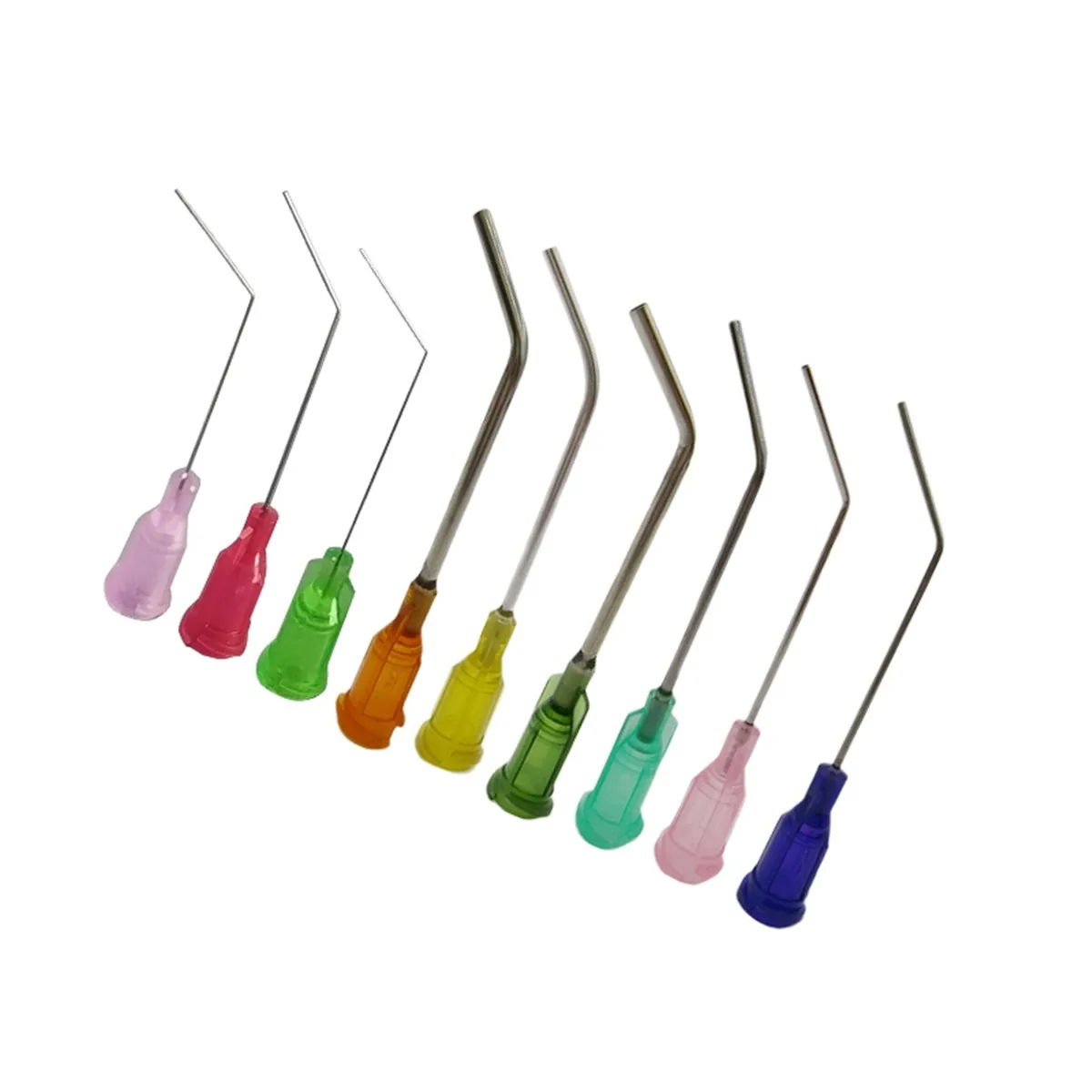 Dispensing Needles 10pcs 1.5 Inch 45 Degrees Elbow TS-TT Syringe Blunt Tip Threaded Port From 14G-34G dispensing needle surgical needle tool