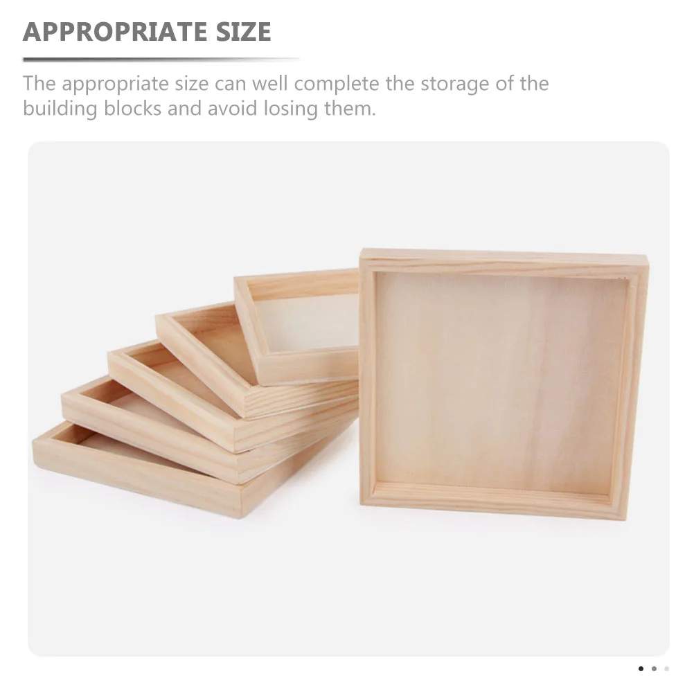 4 Pcs 3d Puzzle Storage Tray Toy Wooden Organizer Sorting Trays for Mat Toddler Blocks Toys Home Child Puzzles 6