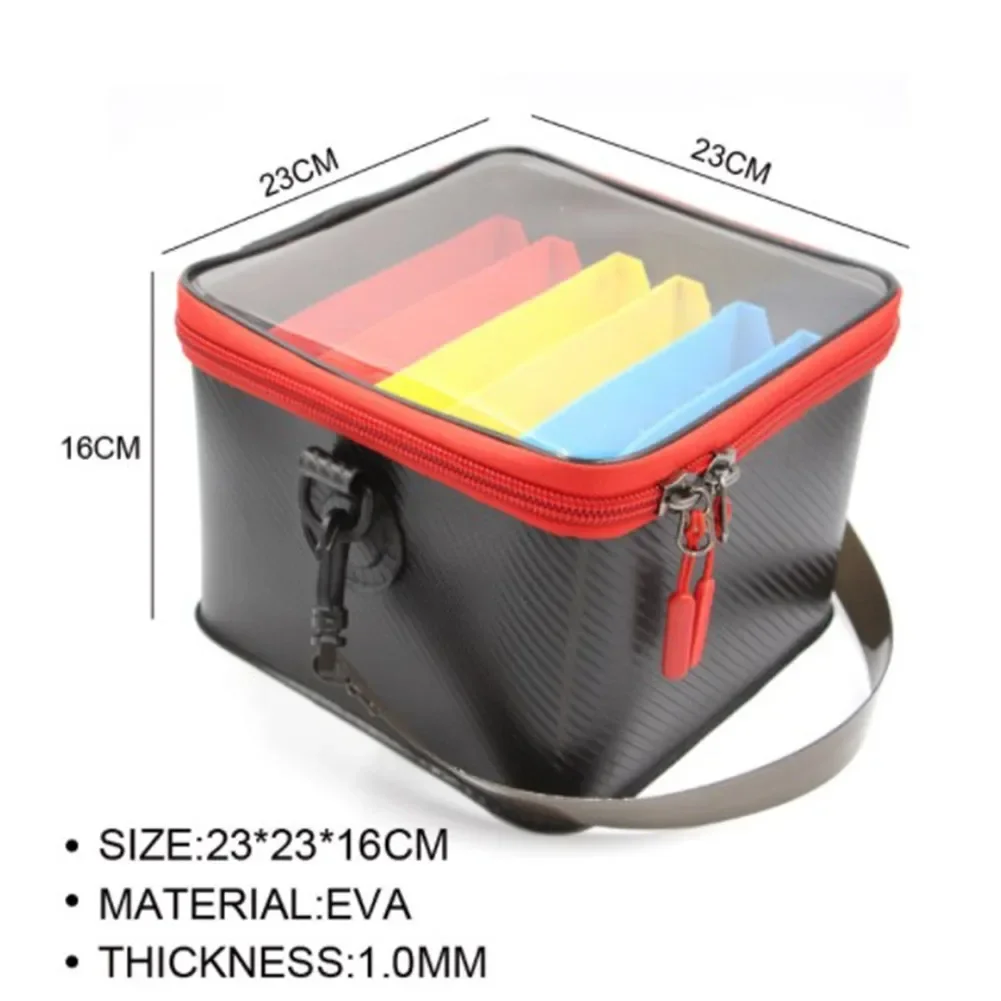 Outdoor Fishing Lure Tackle Storage Bucket Portable EVA 48 Slot Squid Jig Storage Case Bag-fishing lure storage