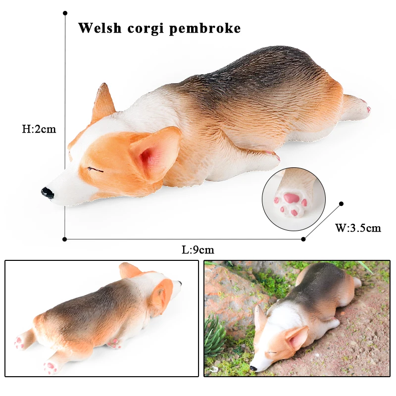 Oenux New Farm Dogs Pet Figurines Rottweiler Collie Huskie Bulldog