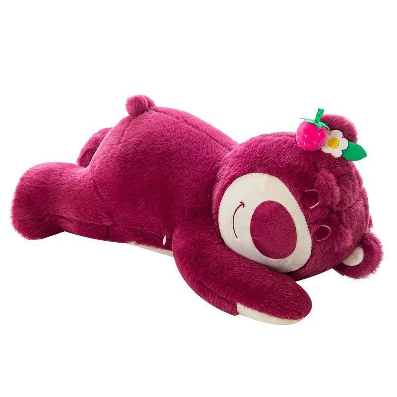 MINISO Disney Toy Story 3 Lotso Plush Toys Cartoon Strawberry Bear Plush Doll Kawaii Anime Bear Stuffed Doll Pillow Xmas Gift 4
