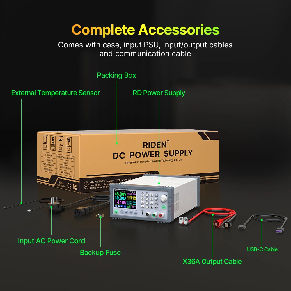 RD RD6030-Max Completed Set 60V 30A digital control Stabilized AC