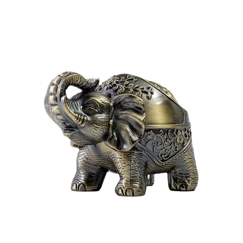 

Elephant Ashtray With Cover Windproof Ashtray For Cigarette Outdoor Ashtray Weed For Garden, Home, Office Decoration