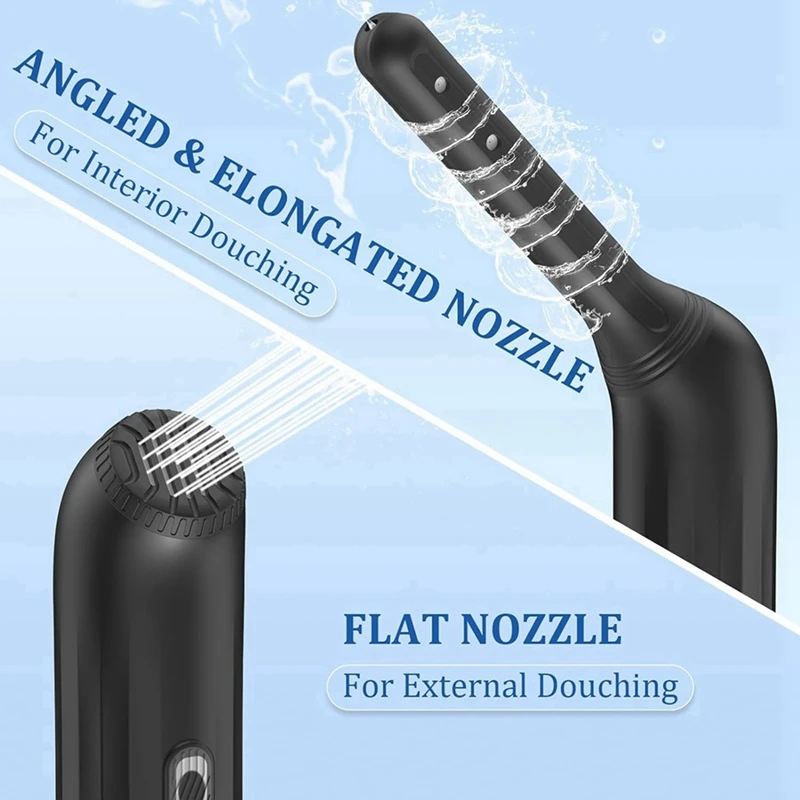2X Enema Douches For Men Women, Automatic Electric Bidet Sprayer Personal Travel Bidet Douche For Colon Anus Cleansing