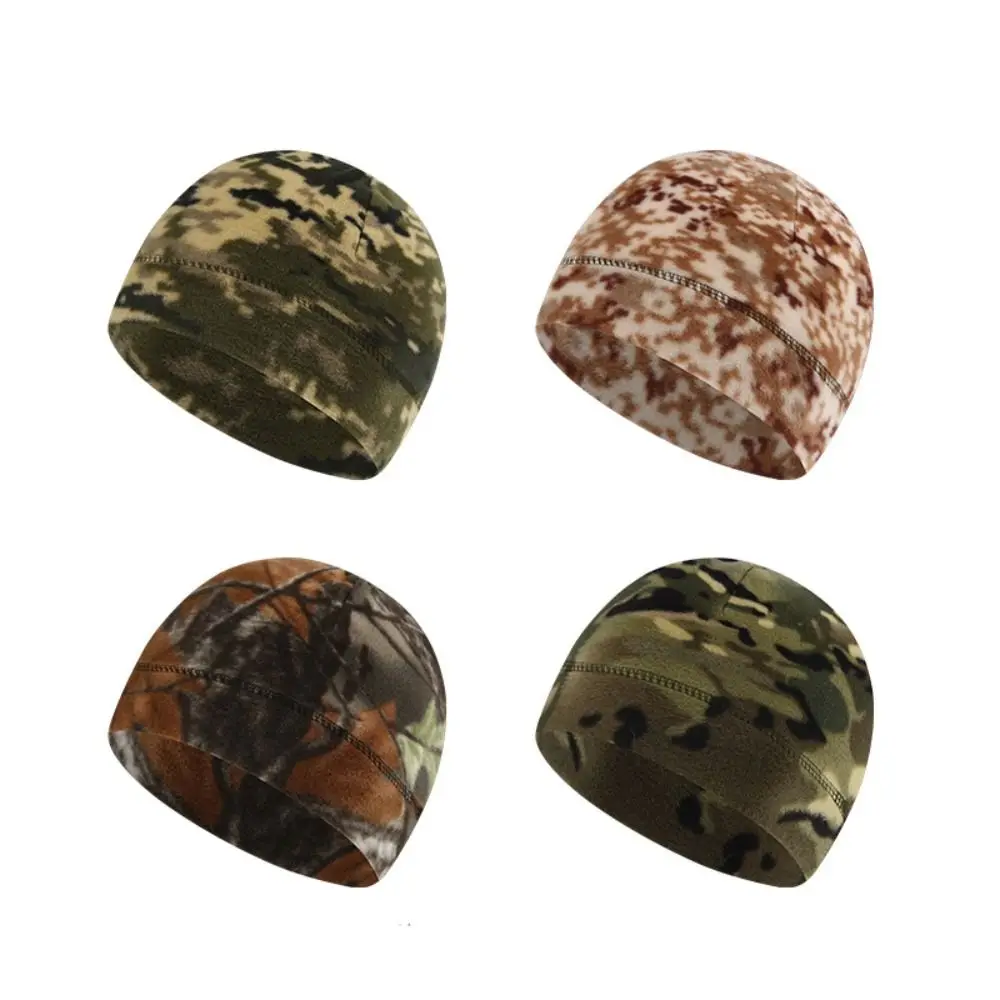 

Windproof Fleece Hats Winter Warm Camouflage Elastic Ski Baggy Hat Thickened Breathable Men Beanie