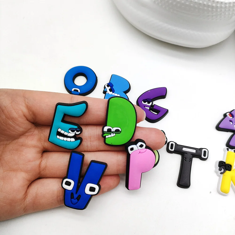 1pcs Shiny English Alphabet Letter Free Combination Pvc Shoe Charms Shoes  Decorations Diy Name Croc Jibz Wristbands Kids Gift - Shoe Decorations -  AliExpress