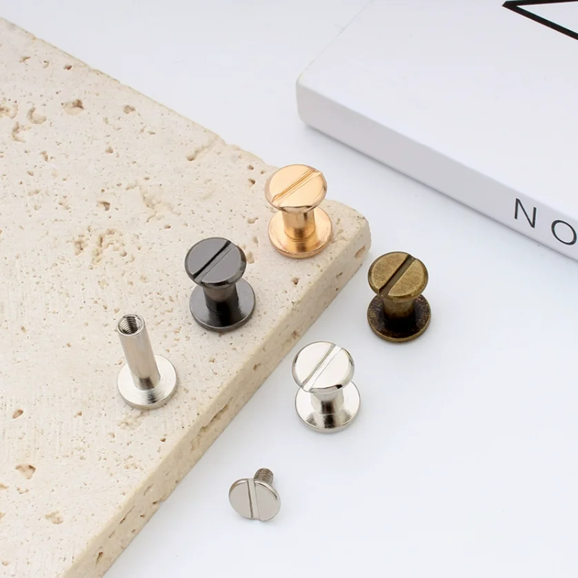 Rivets and fasteners rivets and screws binding screws 20pcs/10set Metal Leather Craft Screw Nail Solid Nail Bolt Bookkeeping Binding Strap Rivets Screw Luggage Clothes 5/6/8/10mm