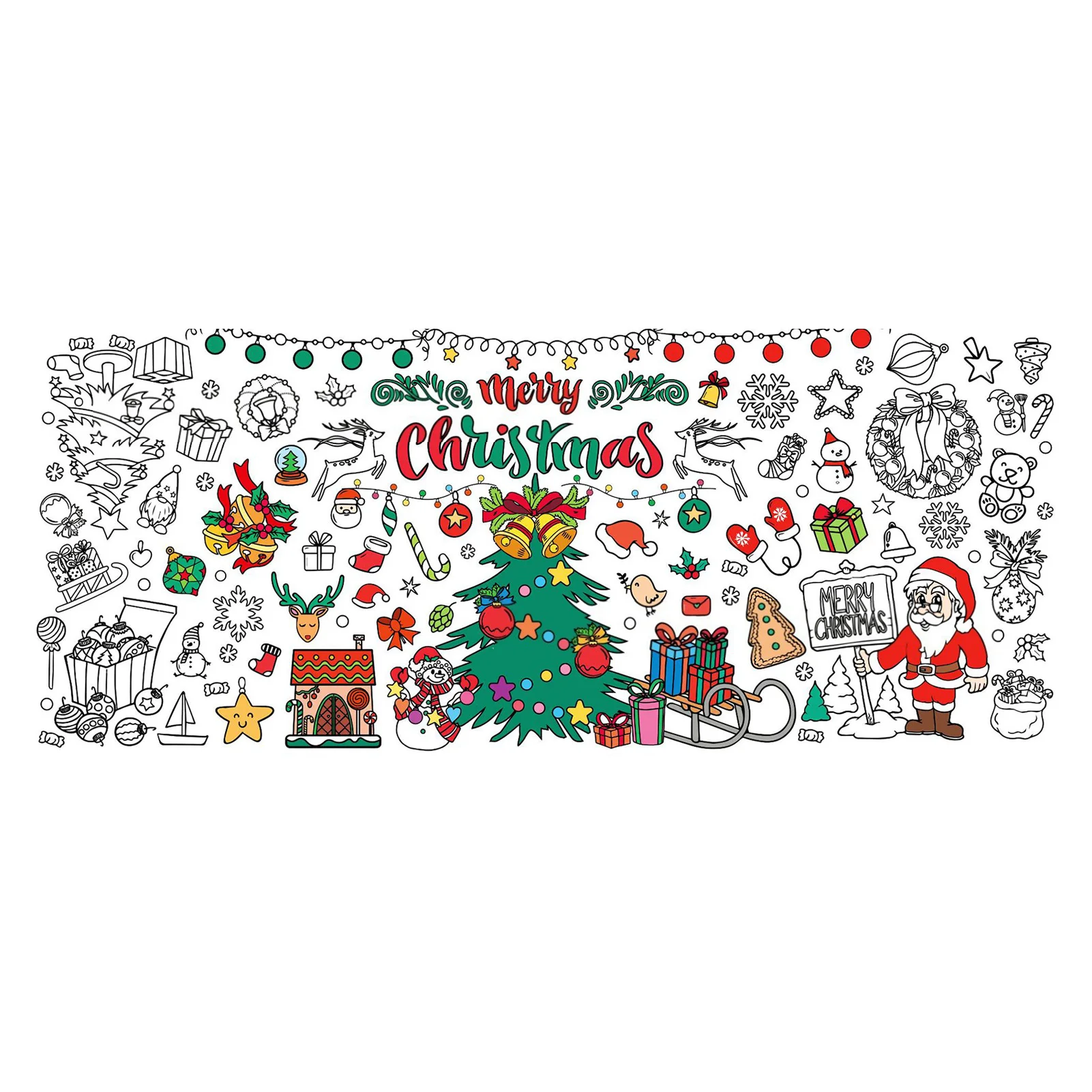 Description Picture 3 of itemNew Christmas Colored Tablecloth Children‘s Desk Waterproof Cloth Christmas Themed Desktop Decoration For Xmas Family Reunion