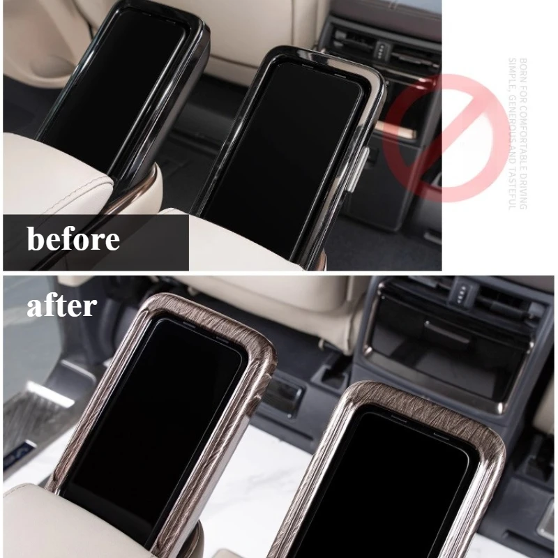 토요타 알파드 벨파이어 40 시리즈 뒷좌석 팔걸이 스크린 보호 커버 개조 액세서리 강화유리 보호대