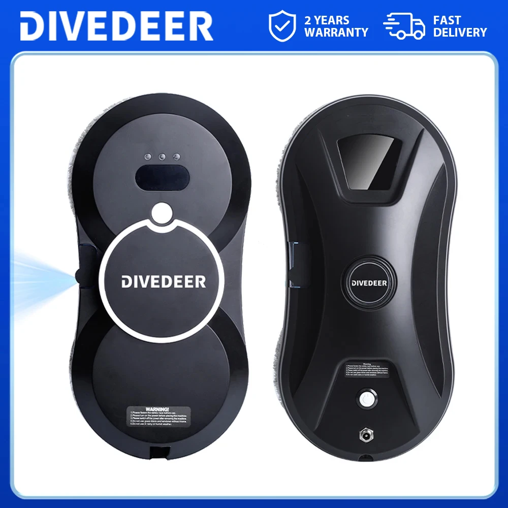 DIVEDEER 창 클리너 로봇 스마트 자동 물 스프레이 기능 Anti-fall..