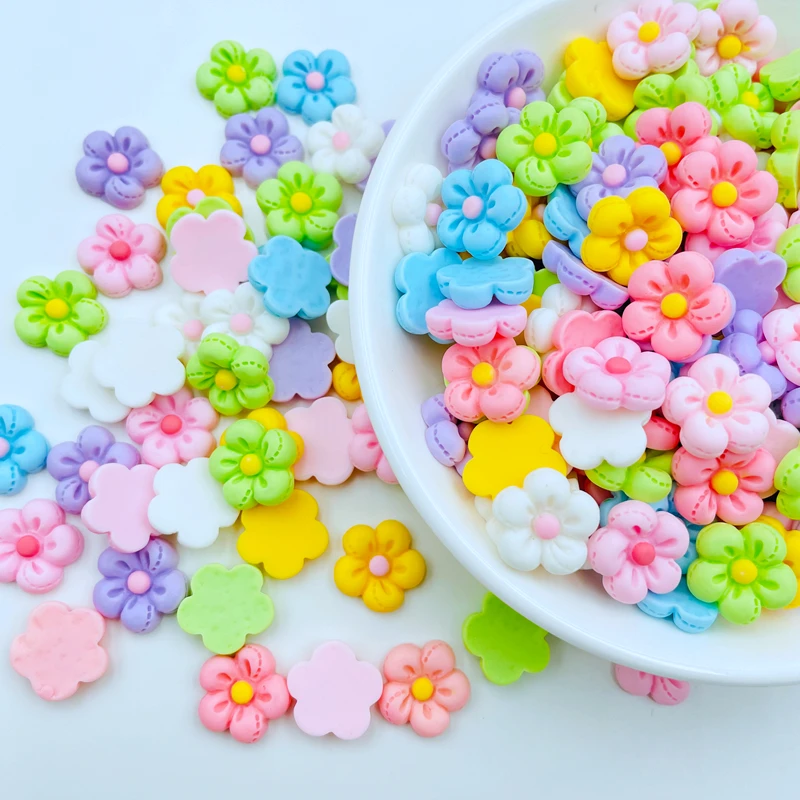 

30Pcs New Cute 13mm Resin Mini Floret Flat Back Cabochon Scrapbook Kawaii DIY Wedding Party Accessories A24