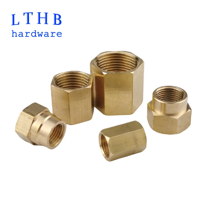 

Water Gas Adapter Brass Fitting Pipe Connector Female To Female 1/8 1/4 3/8 1/2 Reducing Joint Air Coupling for Hose Connection