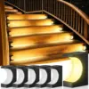 LED Solar Step Lamp Path Stair Outdoor Garden Lights Waterproof Balcony Light Decoration for Front Door Patio Stair Fence Light 1